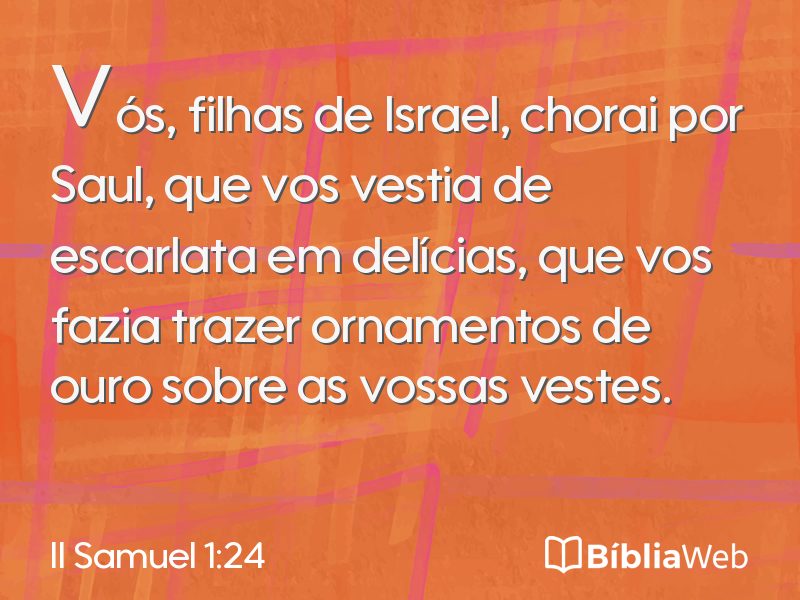 II Samuel 1:24 em imagem para compartilhar