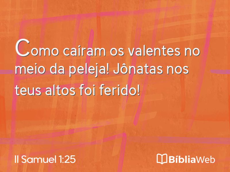 II Samuel 1:25 em imagem para compartilhar