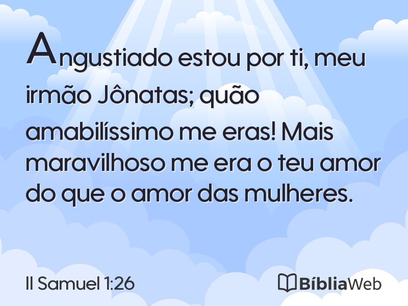 II Samuel 1:26 em imagem para compartilhar