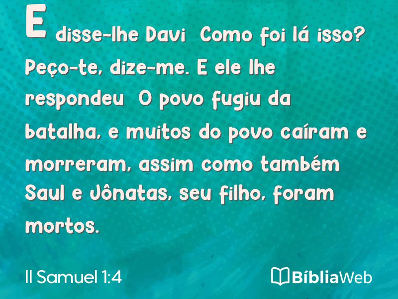 II Samuel 1:4 em imagem para compartilhar