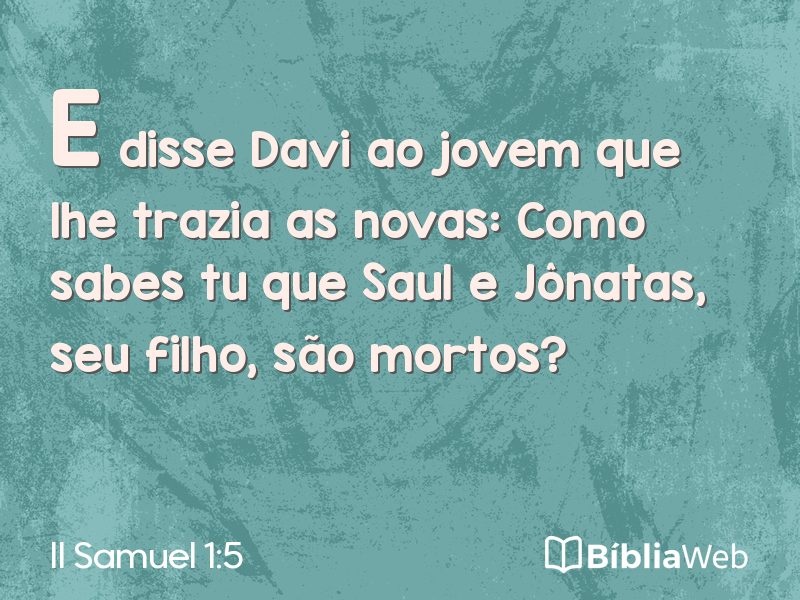 II Samuel 1:5 em imagem para compartilhar