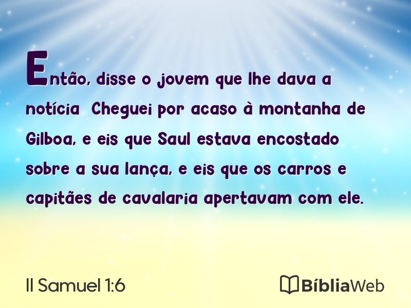 II Samuel 1:6 em imagem para compartilhar