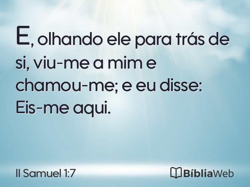 II Samuel 1:7 em imagem para compartilhar