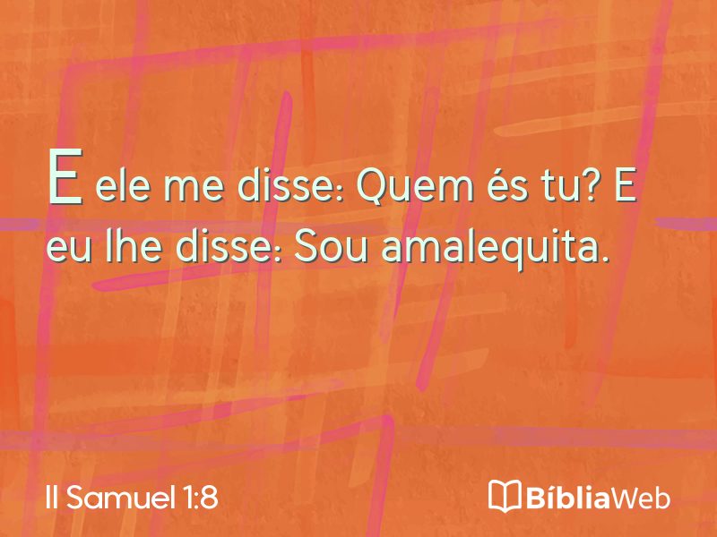 II Samuel 1:8 em imagem para compartilhar