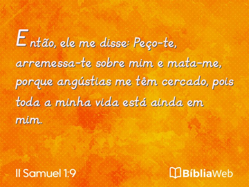 II Samuel 1:9 em imagem para compartilhar