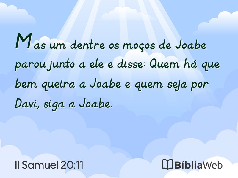 II Samuel 20:11 em imagem para compartilhar