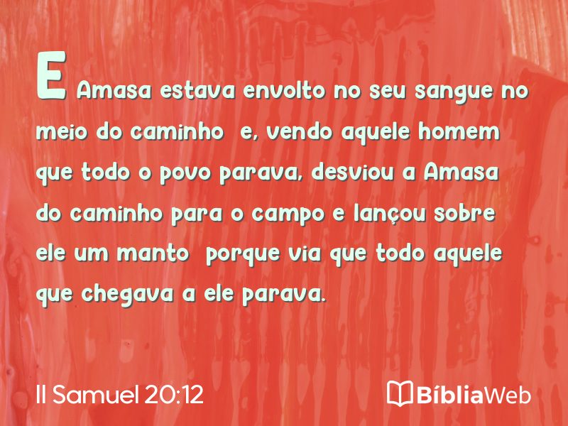II Samuel 20:12 em imagem para compartilhar