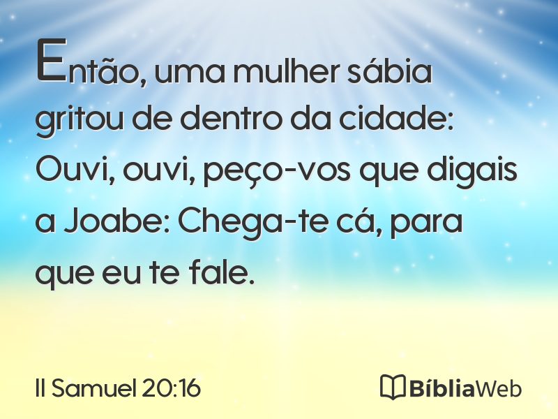 II Samuel 20:16 em imagem para compartilhar