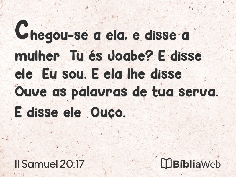 II Samuel 20:17 em imagem para compartilhar
