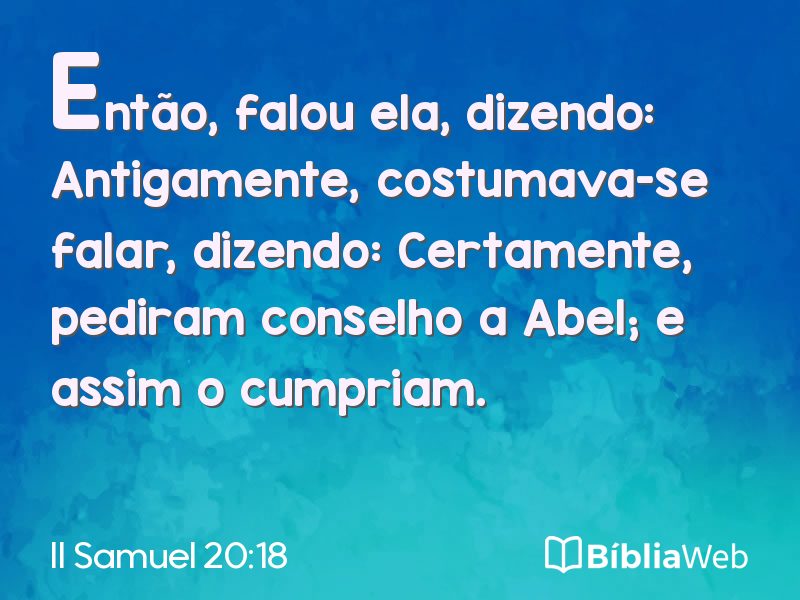 II Samuel 20:18 em imagem para compartilhar