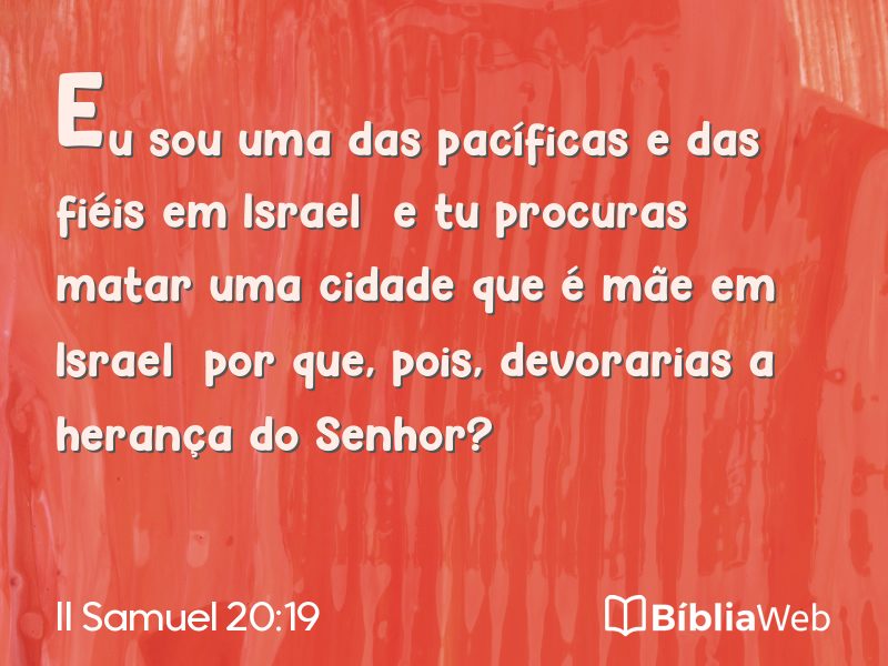 II Samuel 20:19 em imagem para compartilhar