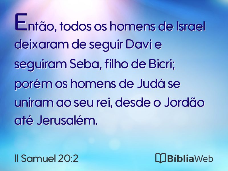 II Samuel 20:2 em imagem para compartilhar