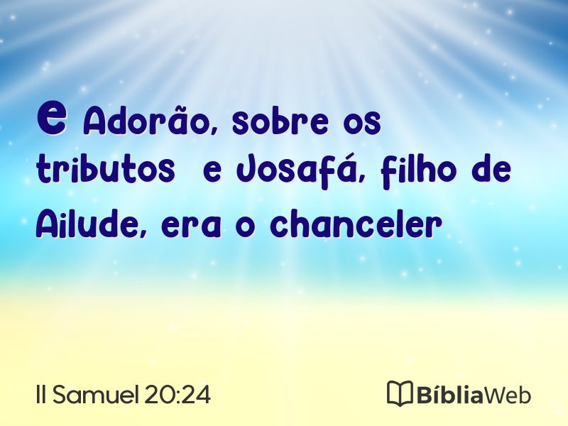 II Samuel 20:24 em imagem para compartilhar