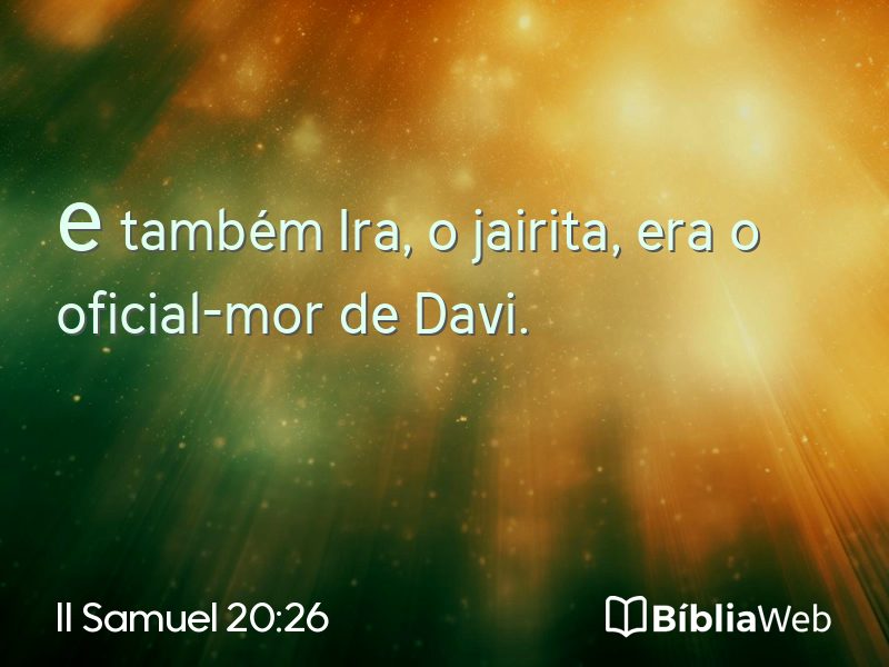 II Samuel 20:26 em imagem para compartilhar