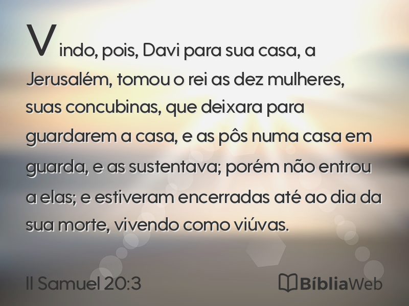 II Samuel 20:3 em imagem para compartilhar