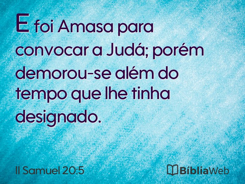 II Samuel 20:5 em imagem para compartilhar
