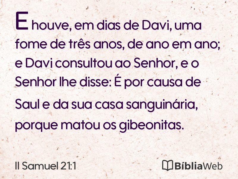 II Samuel 21:1 em imagem para compartilhar