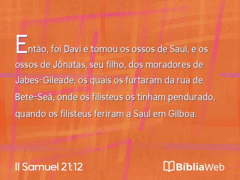 II Samuel 21:12 em imagem para compartilhar