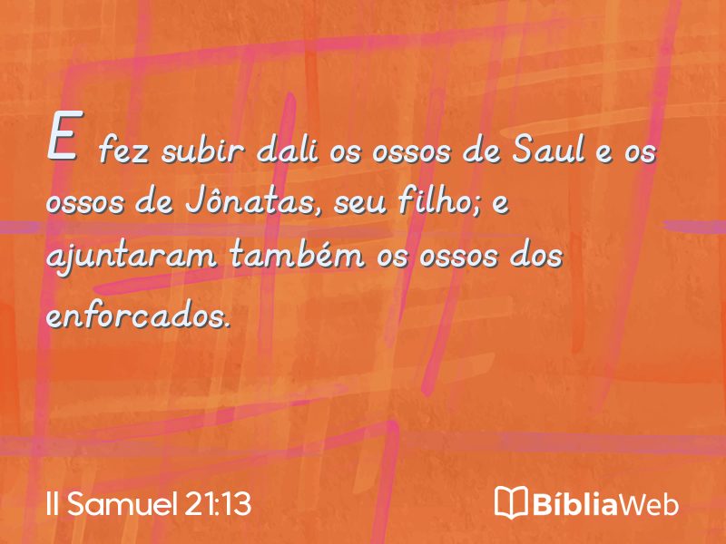 II Samuel 21:13 em imagem para compartilhar