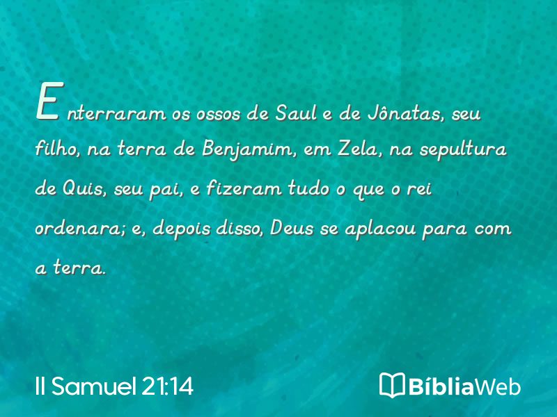 II Samuel 21:14 em imagem para compartilhar