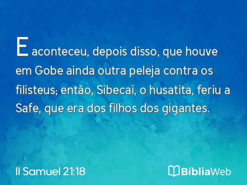 II Samuel 21:18 em imagem para compartilhar