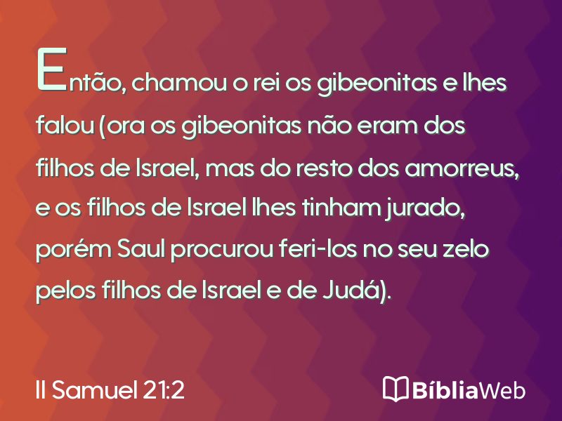 II Samuel 21:2 em imagem para compartilhar
