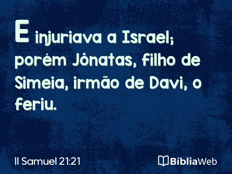 II Samuel 21:21 em imagem para compartilhar