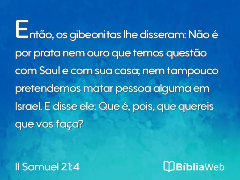 II Samuel 21:4 em imagem para compartilhar