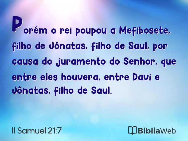 II Samuel 21:7 em imagem para compartilhar