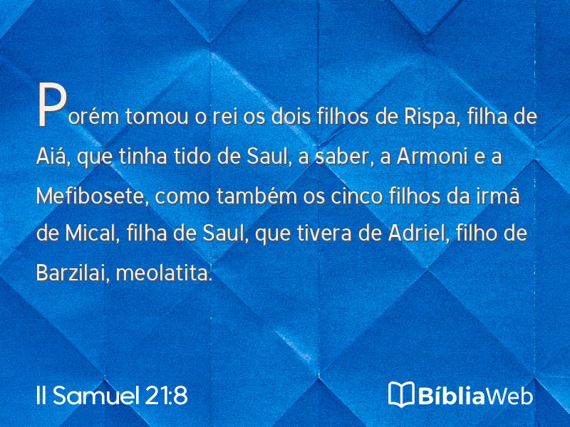 II Samuel 21:8 em imagem para compartilhar