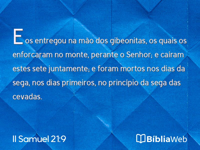 II Samuel 21:9 em imagem para compartilhar