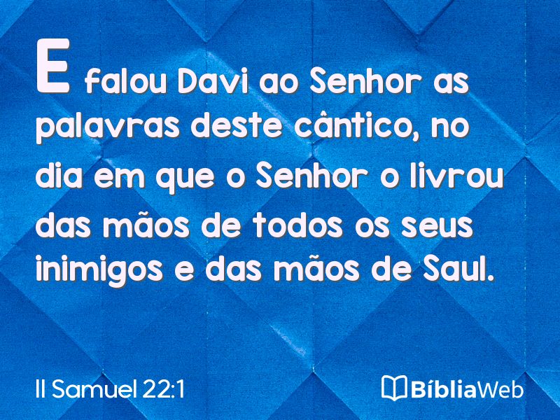 II Samuel 22:1 em imagem para compartilhar