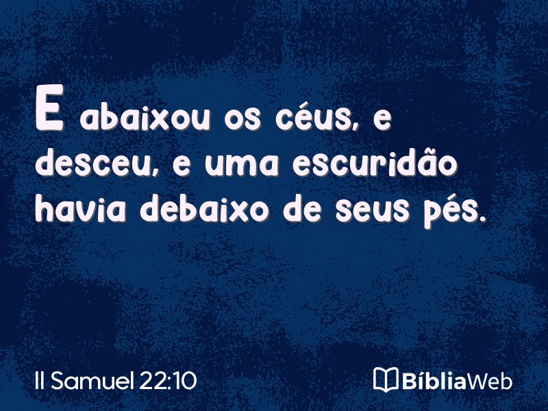 II Samuel 22:10 em imagem para compartilhar