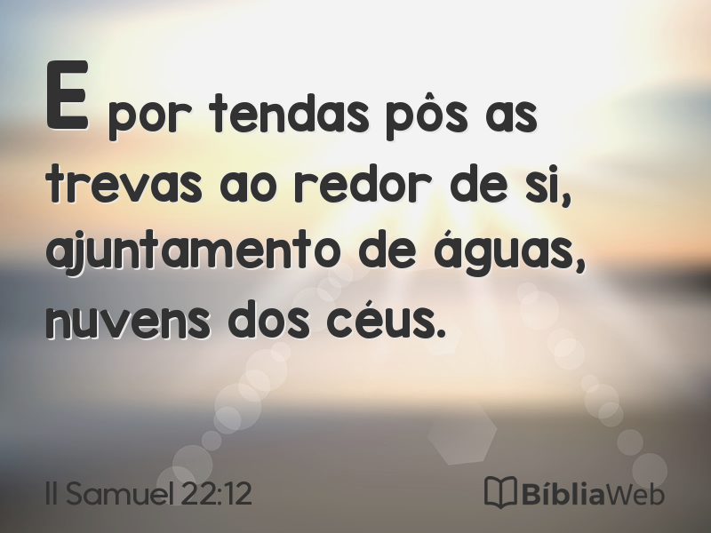 II Samuel 22:12 em imagem para compartilhar