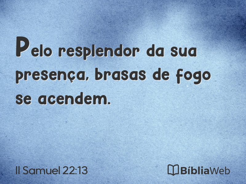 II Samuel 22:13 em imagem para compartilhar