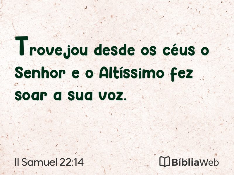 II Samuel 22:14 em imagem para compartilhar