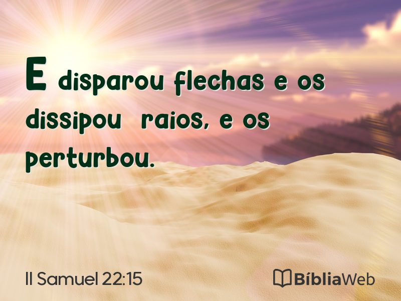II Samuel 22:15 em imagem para compartilhar