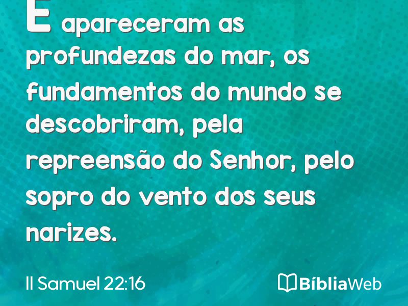 II Samuel 22:16 em imagem para compartilhar