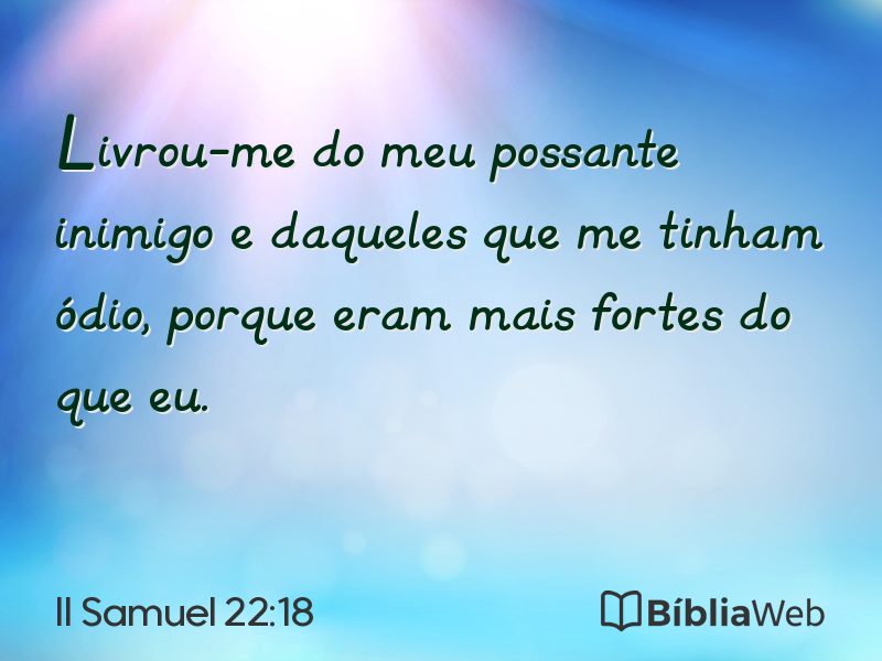 II Samuel 22:18 em imagem para compartilhar