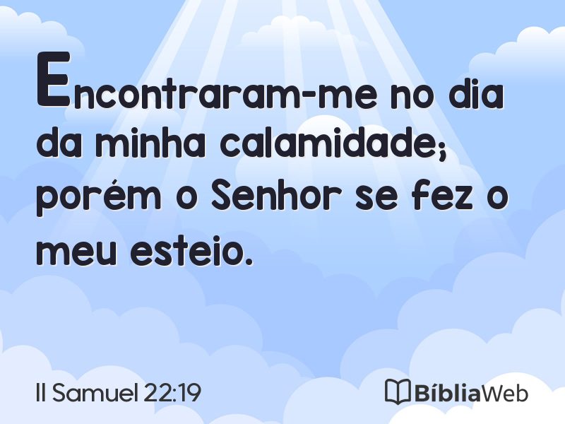 II Samuel 22:19 em imagem para compartilhar