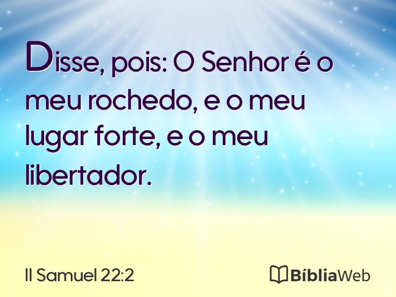 II Samuel 22:2 em imagem para compartilhar