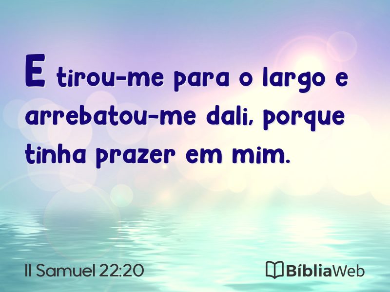 II Samuel 22:20 em imagem para compartilhar