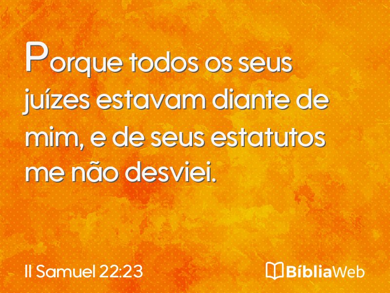 II Samuel 22:23 em imagem para compartilhar