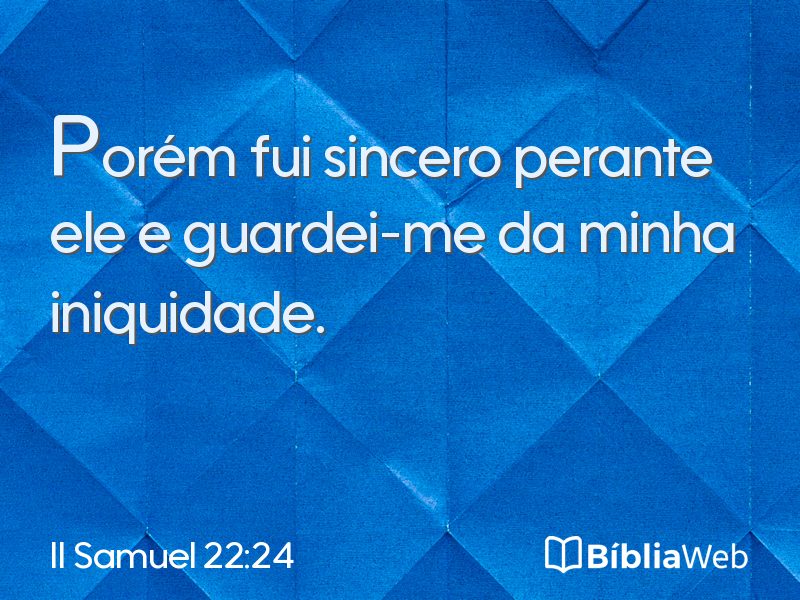 II Samuel 22:24 em imagem para compartilhar