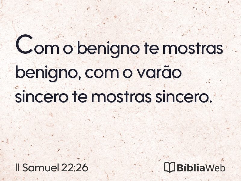 II Samuel 22:26 em imagem para compartilhar