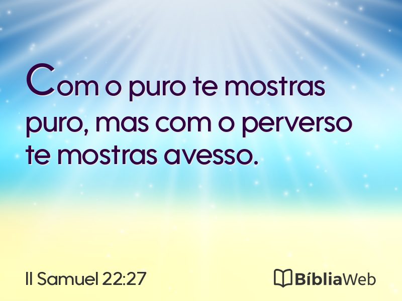 II Samuel 22:27 em imagem para compartilhar