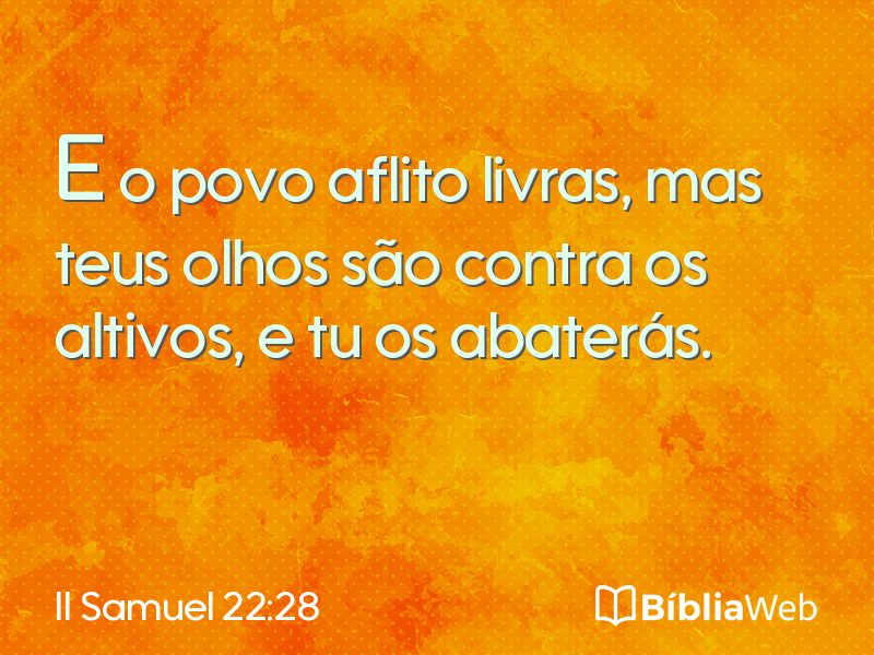 II Samuel 22:28 em imagem para compartilhar