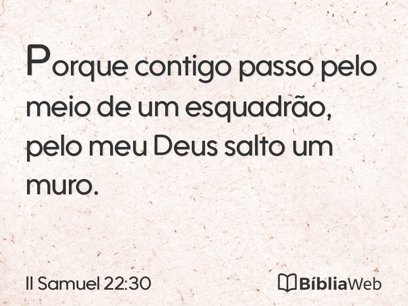 II Samuel 22:30 em imagem para compartilhar