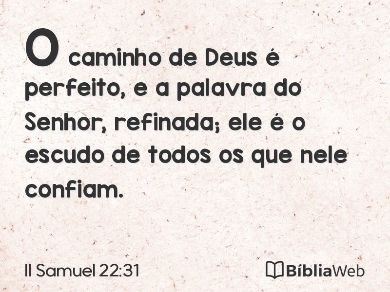 II Samuel 22:31 em imagem para compartilhar
