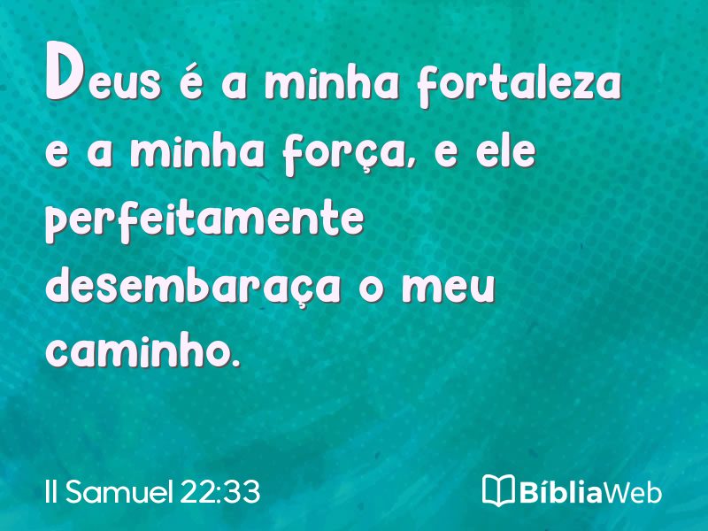 II Samuel 22:33 em imagem para compartilhar